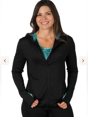 NEW WITH TAGS “GIRLS WITH GUNS” IBEX ATHLETIC FULL ZIP HOODED JACKET SIZE LARGE